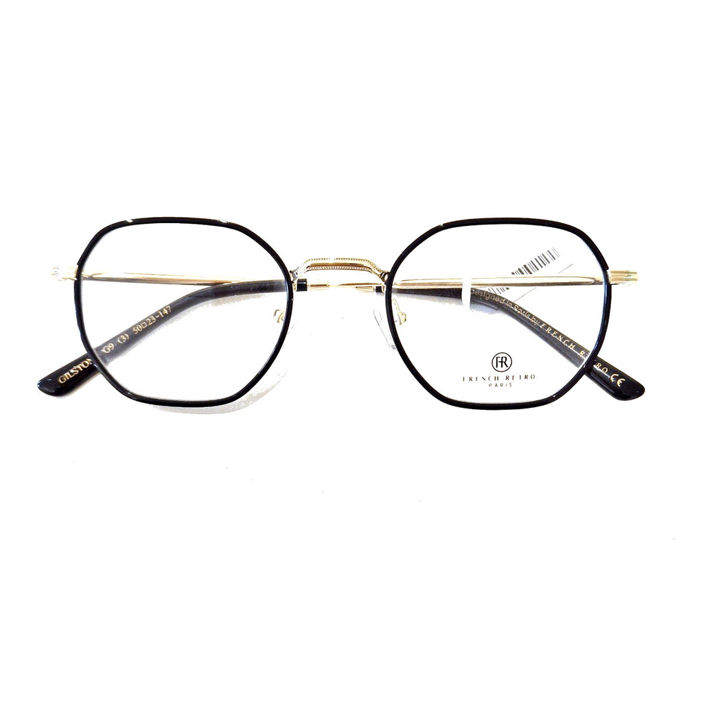 French Retro Gilstone – armação, preto/dourado