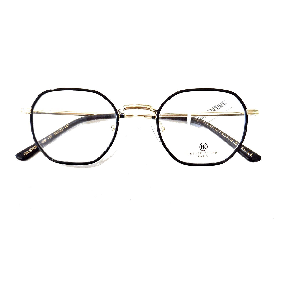French Retro Gilstone – armação, preto/dourado