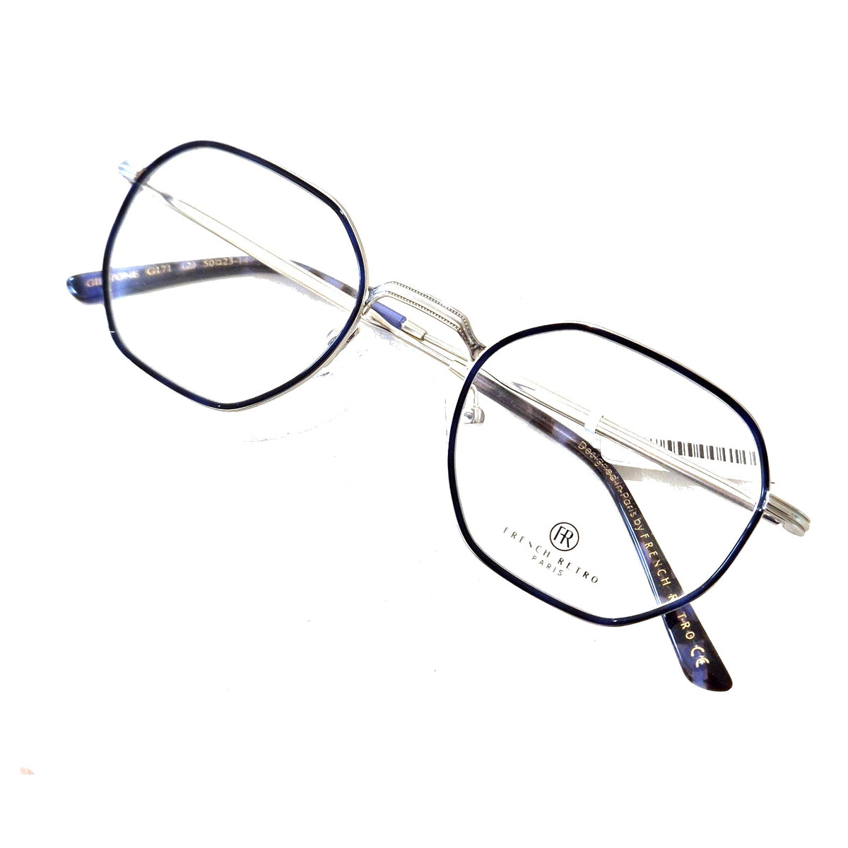 French Retro Gilstone – armação, azul/prateado, perfil