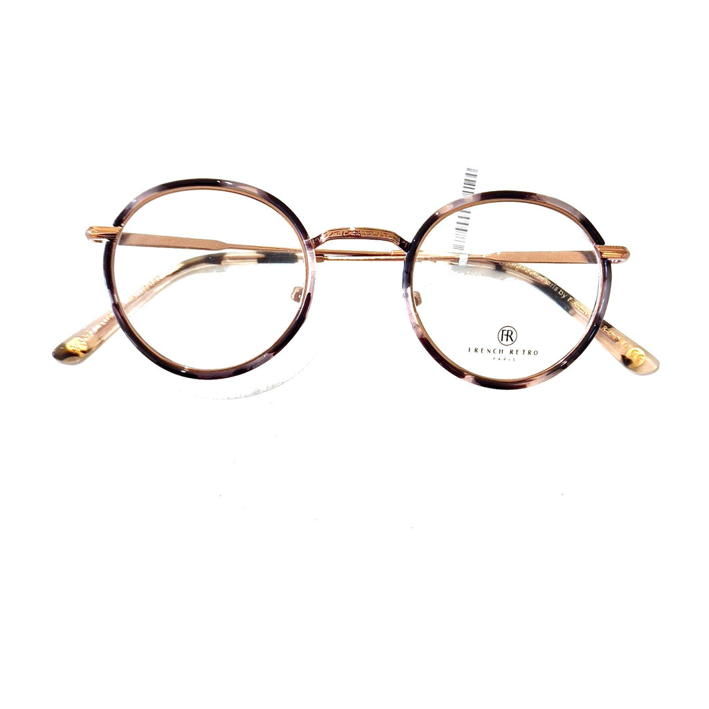 French Retro Manel – armação, tartaruga rosa/bronze