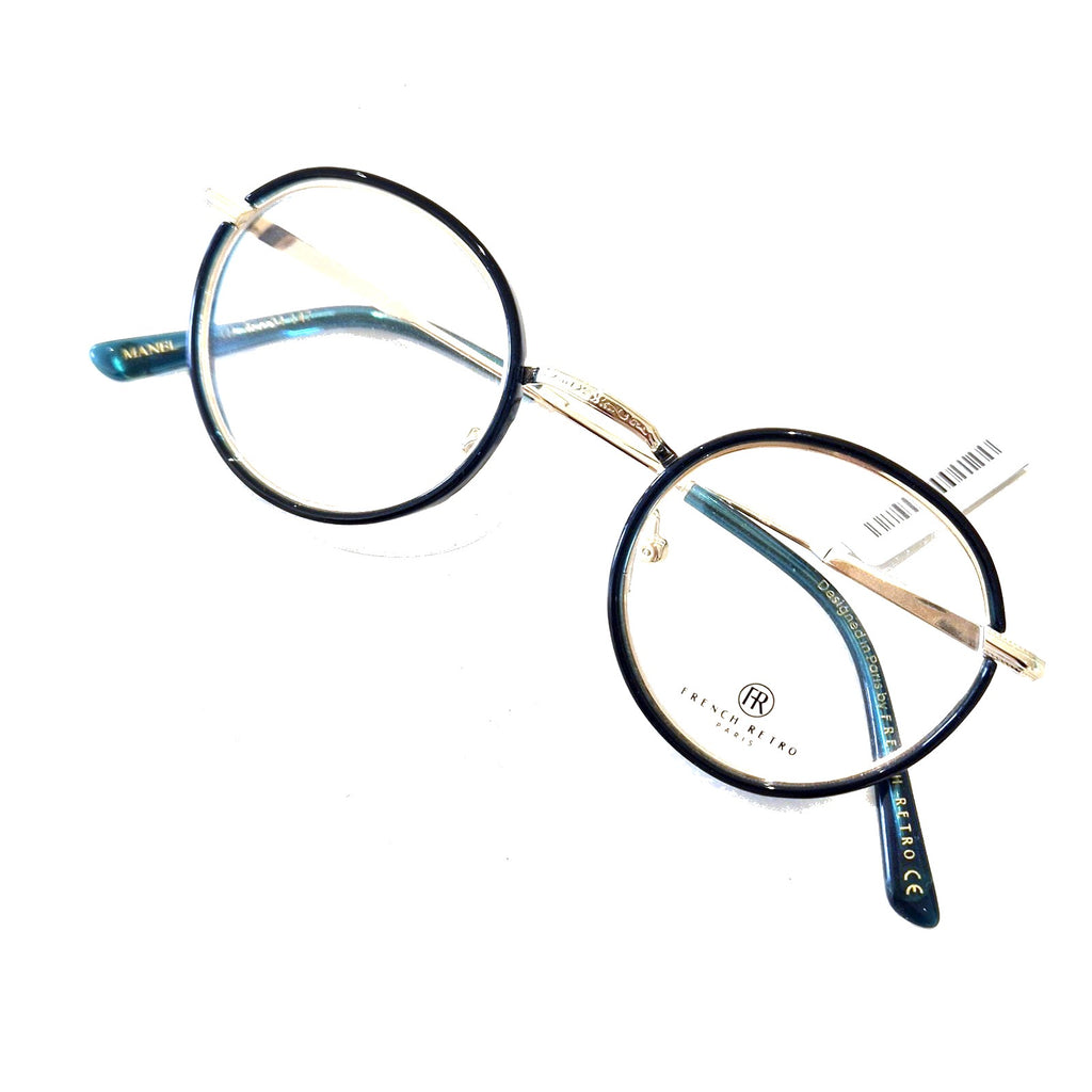 French Retro Manel – armação, verde/dourado, perfil