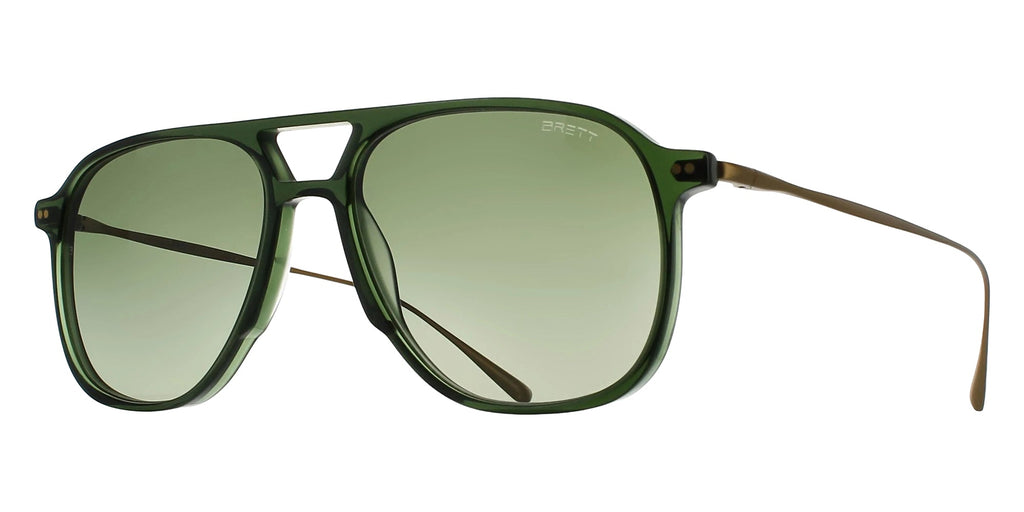 BRETT Brown Sun – lunettes de soleil, vue de trois quarts, coloris C19 Green/Copper