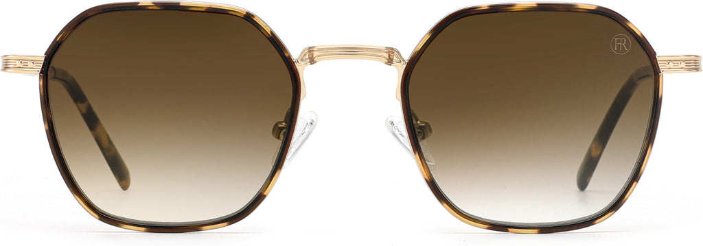 Óculos de sol French Retro Ryz em metal, cor Écaille Marron/Japan Gold — Steve Attal Optic, Lisboa